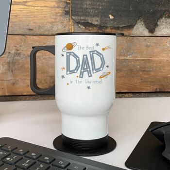 Personalised Best Dad In The Universe Travel Mug, 2 of 3