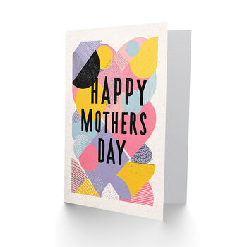Fun Retro Abstract Pastel Colour Mother's Day Card, 2 of 6