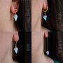 Rainbow Moonstone Crystal Threader Earrings, thumbnail 2 of 11