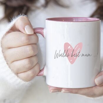 Personalised World's Best Mum Heart Mug, 4 of 4
