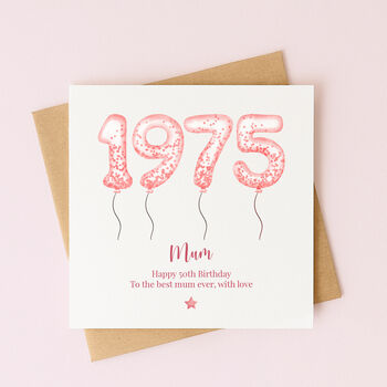 Personalised 50th Birthday Card – Year You Were Born, 2 of 6