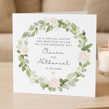 Wedding Day Card For Sister And Brother In Law, 2 of 8