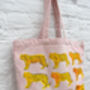 Pink And Yellow Tiger Canvas Shopper Bag, thumbnail 6 of 6