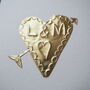 Handmade Personalised Gold Foil Engagement Heart Card, thumbnail 8 of 11