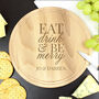 Eat Drink And Be Merry Christmas Cheese Board, thumbnail 3 of 4