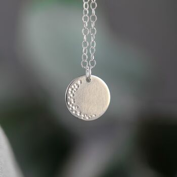 Handmade Sterling Silver Moon Necklace, 3 of 6