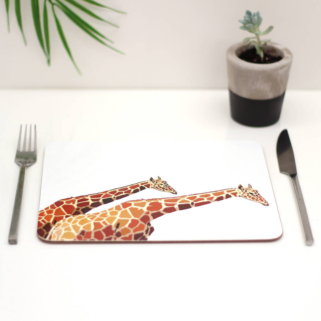 African Animals Placemat Set By Rolfe & Wills