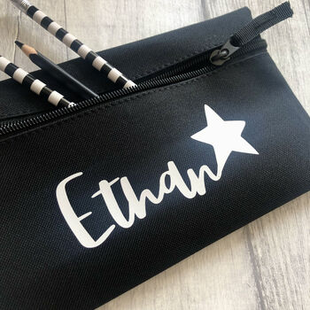 Personalised Child's Name Star School Pencil Case, 2 of 3