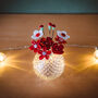 Valentines Glass Rose Bouquet With Cut Glass Vase, thumbnail 6 of 12