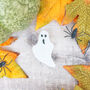 Handmade Glass Halloween Ghost Brooch, thumbnail 1 of 7