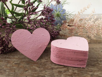 Eco Friendly Plantable Multicoloured Seed Paper Hearts, 5 of 11