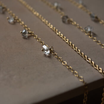 Electra Choker 14k Gold Filled And Herkimer Diamonds, 7 of 9
