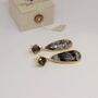 Black Rutilated Quartz Dendritic Opal Earrings, thumbnail 3 of 5