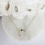 Turquoise Crescent 18ct Gold Vermeil Necklace, thumbnail 5 of 9