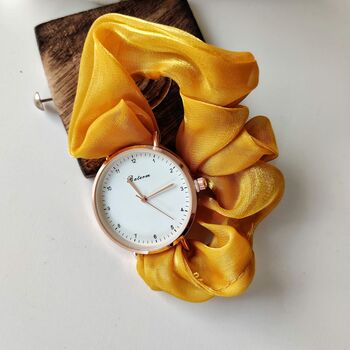 Handmade Mustard Changeable Elastic Women Wristwatch, 7 of 7