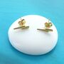 Simple Lightning Bolt Stud Earrings, thumbnail 1 of 2