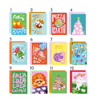 Pack Of 24 Christmas Cards Gold Foiled, 2 of 9