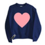 Heart Print Glow In The Dark Interactive Sweatshirt, thumbnail 4 of 6
