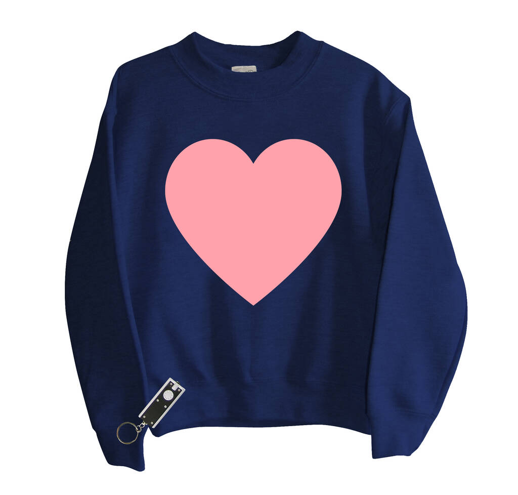 Heart Print Glow In The Dark Interactive Sweatshirt By Little Mashers ...
