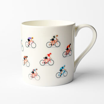 Gift Idea For Cyclist, Set Of Four Cycling Art Mugs, 4 of 9