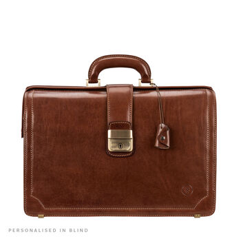 Personalised Leather Executive Briefcase 'Basilio', 4 of 12