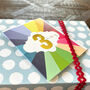 Mini Gold Foiled 3rd Birthday Card, thumbnail 3 of 3