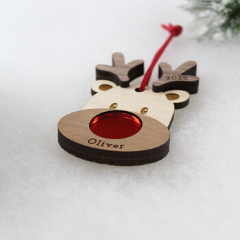 Personalised Christmas Reindeer Decoration, 3 of 8