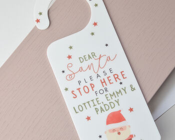 Personalised Santa Stop Here Sign, 2 of 6