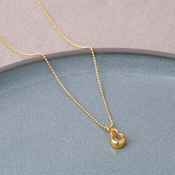 Gem Dot Citrine November Birthstone Necklace, 3 of 5