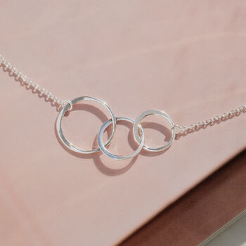 Three Generations Linked Circles Necklace, 2 of 8
