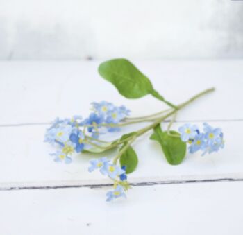 Faux Blue Forget Me Not Bouquet, 3 of 4
