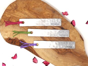 Motivational Sentiment Aluminium Bookmark, 4 of 9