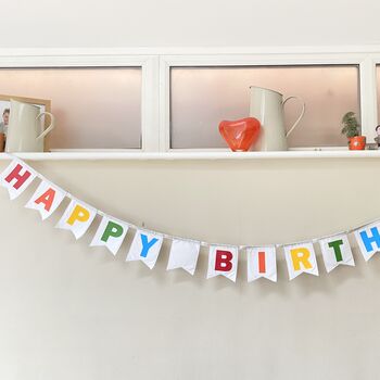 Personalised Felt Garland, Happy Birthday Bunting, 3 of 5