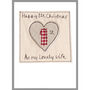 Personalised Heart 1st Christmas Card For Baby Girl, Daughter, Granddaughter, thumbnail 10 of 12