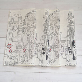 Personalised London Linen Napkin Sets, 9 of 12