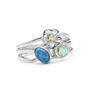 Handmade Two Tone Opal Flower Ring, thumbnail 1 of 5