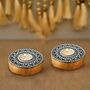 Wooden Round Tea Light Candle Holder, Set Of Two, thumbnail 1 of 5