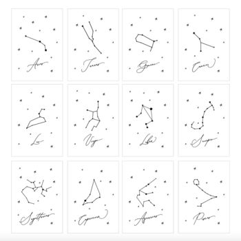 12 Pack Of Constellation Table Numbers, 6 of 6