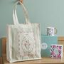 Personalised Birth Flower Mug And Tote Bag With Card Gift Set, thumbnail 1 of 3