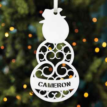 Personalised Spiral Christmas Tree Decoration, 4 of 7