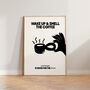 Wake Up And Smell The Coffee Hand Drawn Kitchen Wall Art Print, thumbnail 4 of 6