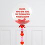Personalised Loved Up Heart Valentine's Bubble Balloon, thumbnail 3 of 4