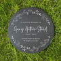 Personalised Wreath Memorial Slate Circular Grave Marker, thumbnail 1 of 8
