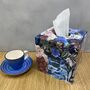 Tissue Box Cover Wooden Blue Orchid, thumbnail 1 of 3