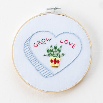 Embroidery Hoop Kit Grow Love, 3 of 4
