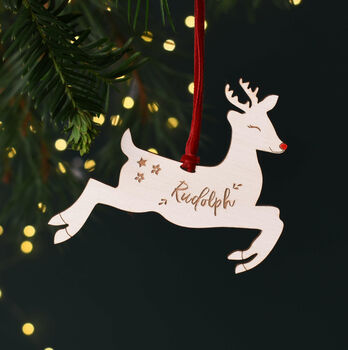 Reindeer Hanging Christmas Tree Decoration, 2 of 2