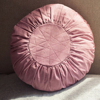 Round Linen Cushion, 6 of 8