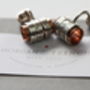 Copper And Silver Personalised Cufflinks, thumbnail 5 of 7