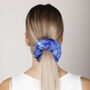 100% Silk Scrunchie Abstract Blue, thumbnail 1 of 2