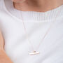 T Bar Necklace, thumbnail 5 of 9